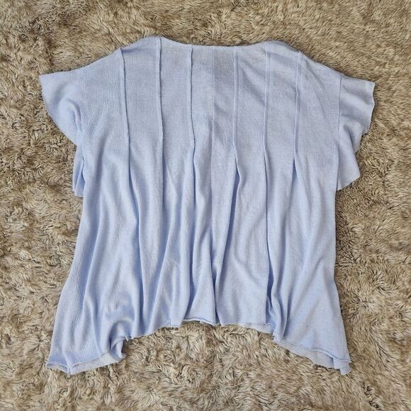 ee:some Pleated Flutter Sleeve Flowy‎ Blouse Baby Blue NWT Women's Size Small - Picture 8 of 10